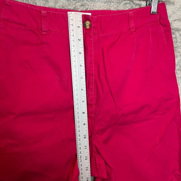 Vtg Talbots Women Old Money Classic Flat Front High Rise Crop Chino Pant 10 Pink - Picture 8 of 12
